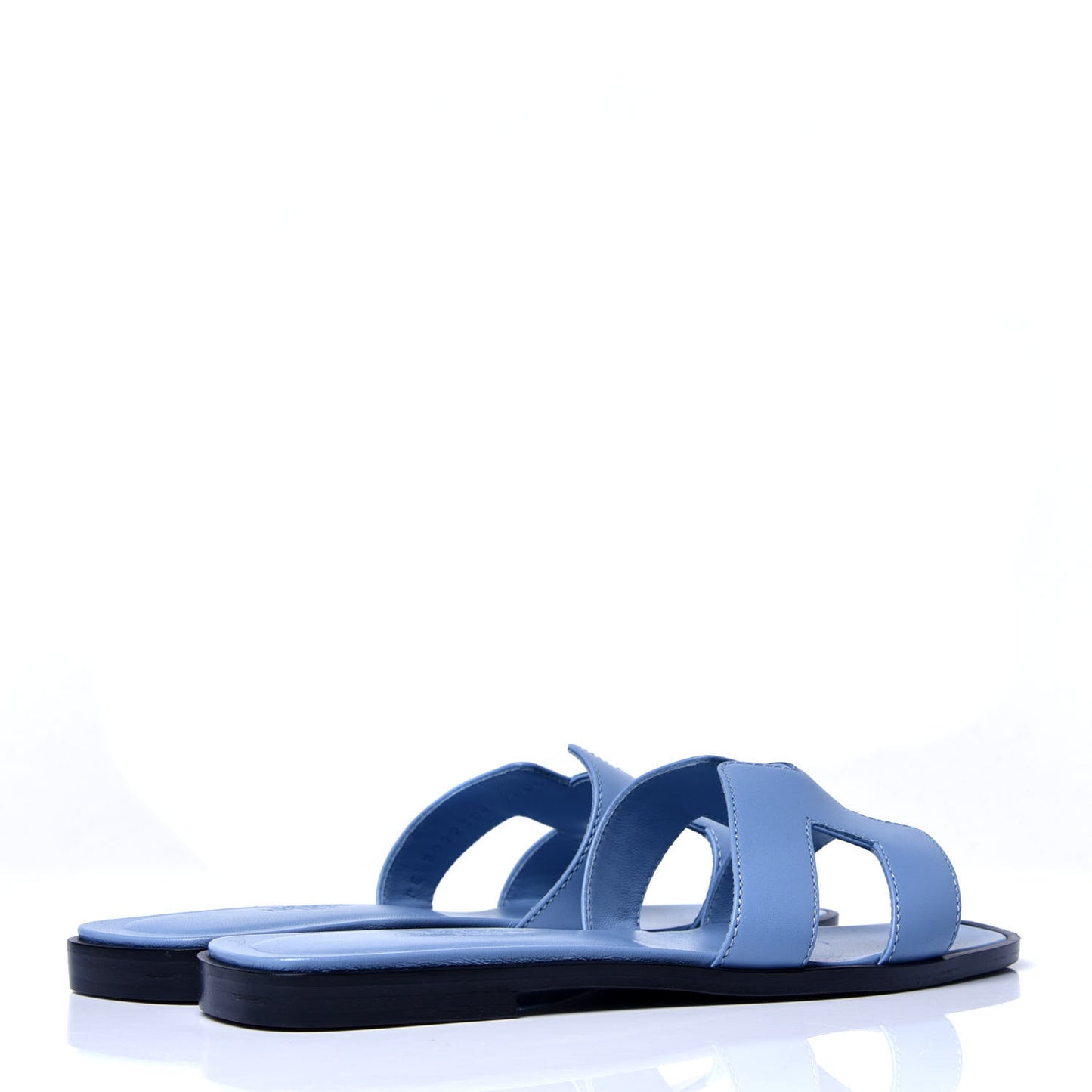 Box Calfskin Oran Sandals 35.5 Bleu Bleuet