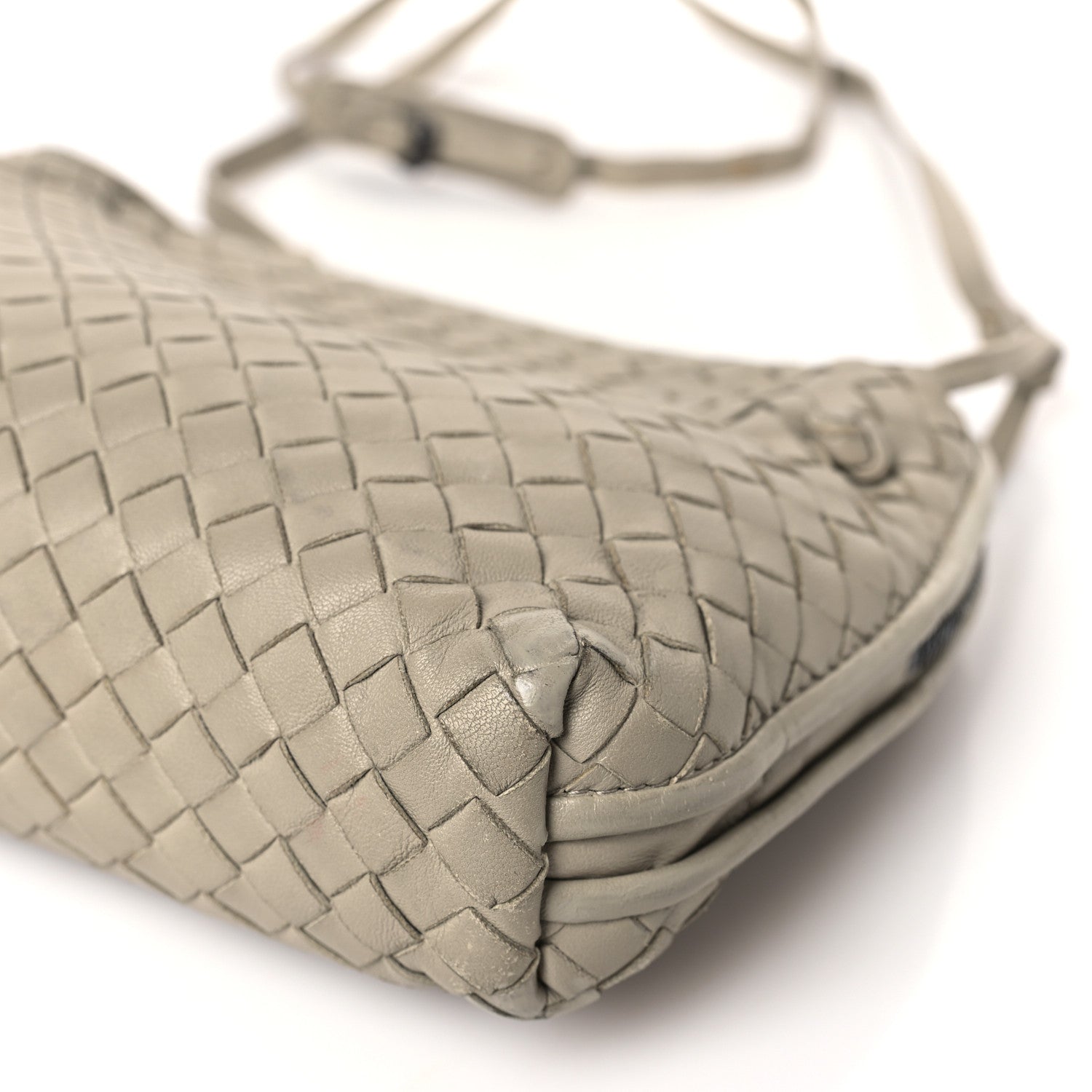 Bottega Veneta Nappa Intrecciato Nodini Crossbody Messenger Light Grey 10 of 14