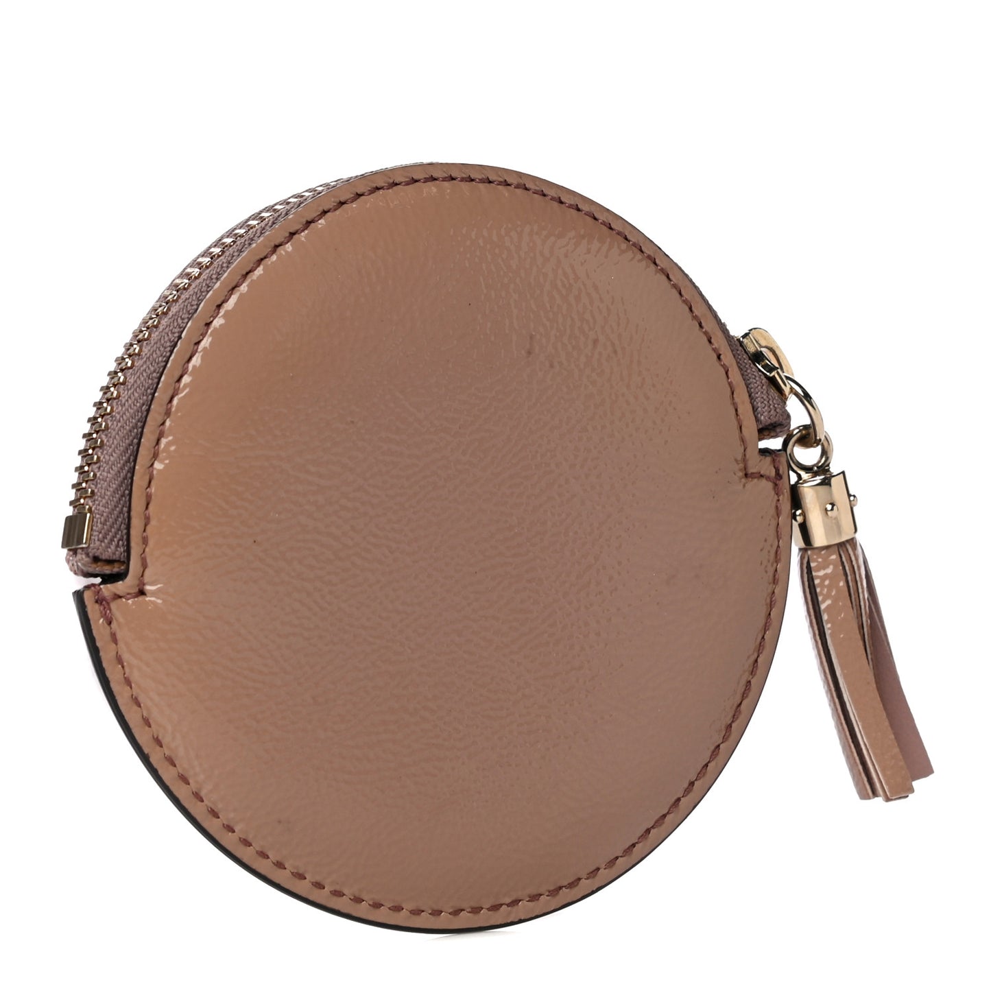 Patent Soho Round Coin Purse Dark Cipria