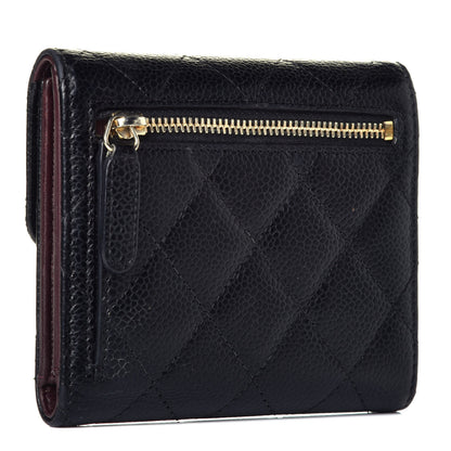 Chanel Caviar Quilted Compact Flap Wallet Black 3 of 10