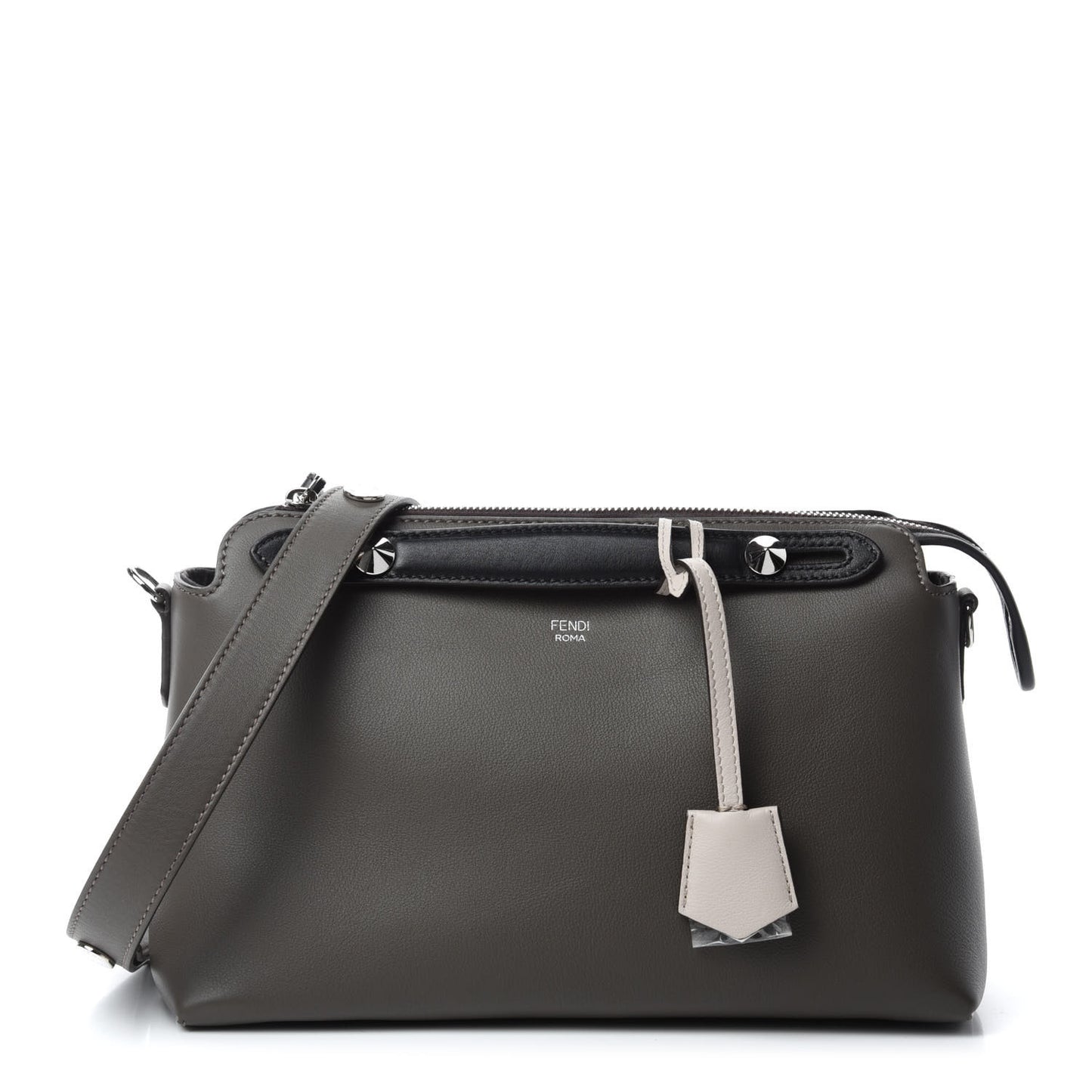 Vitello Dolce 4 Color Medium By The Way Boston Bag Carbone Grigio Polvere Multicolor