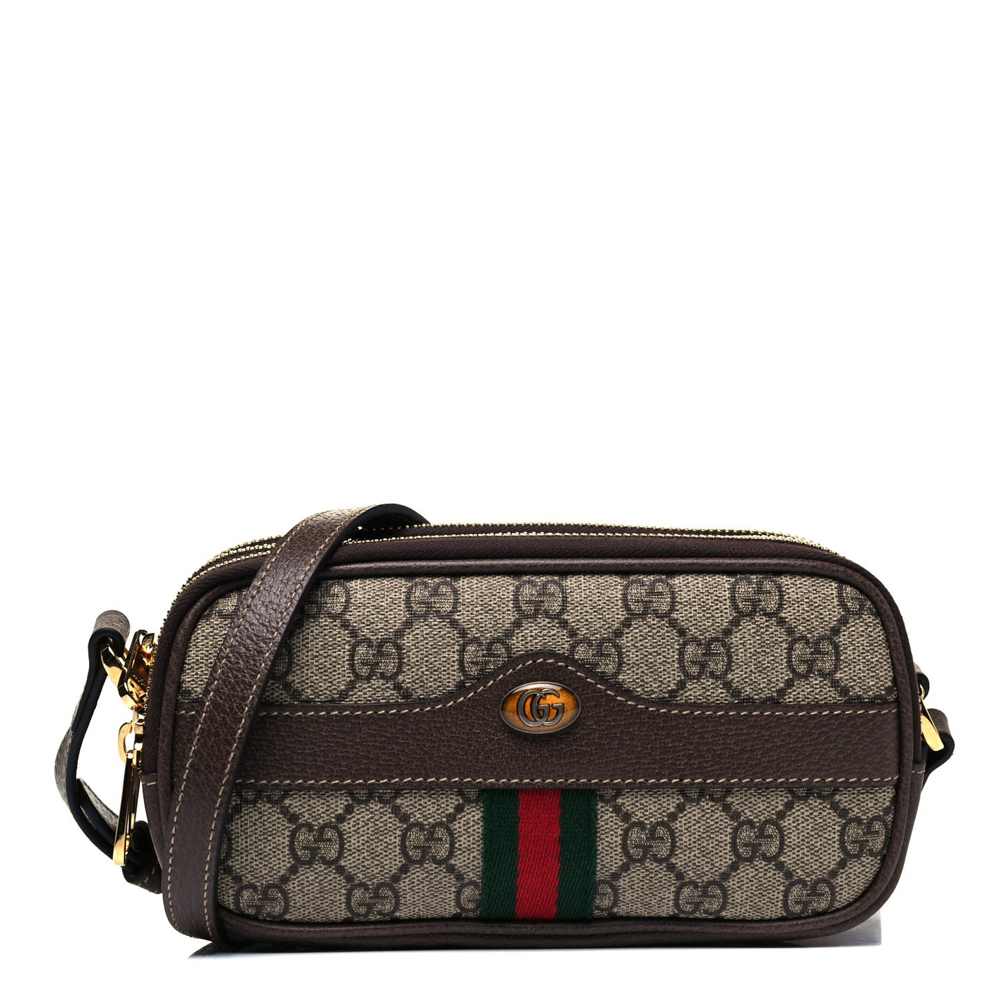 GG Supreme Monogram Web Mini Ophidia GG Bag Brown
