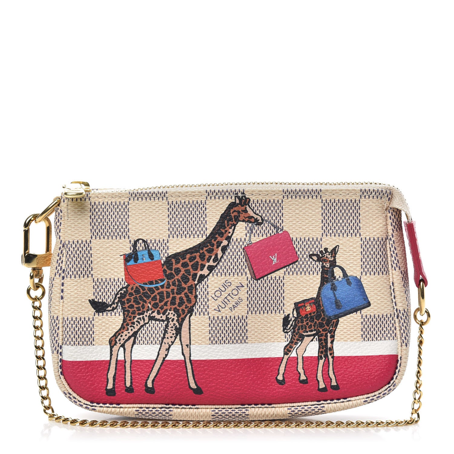 Louis Vuitton Damier Azur 2017 Christmas Animation Mini Pochette Accessories 1 of 7
