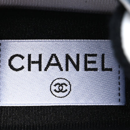 Chanel Nylon Calfskin Suede CC Womens Sneakers 40 Navy White Orange 9 of 10