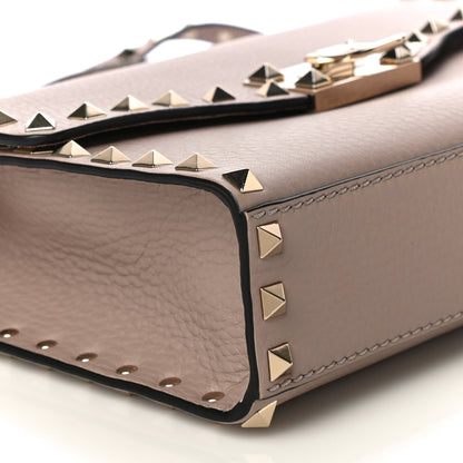 Valentino Garavani Pebbled Calfskin Medium Rockstud Flip Lock Crossbody Bag Poudre 8 of 11