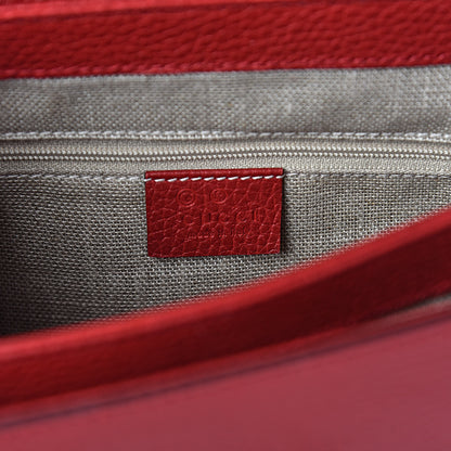 Gucci Dollar Calfskin Interlocking G Top Handle Shoulder Bag Red 6 of 10