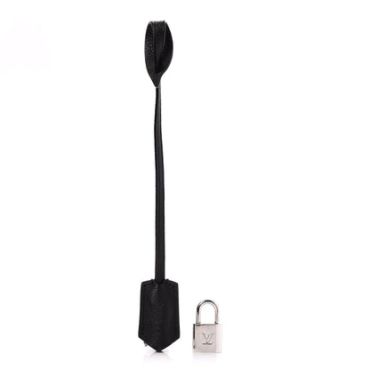 Louis Vuitton Veau Cachemire Clochette Key Bell Holder Lock Set Black Silver 1 of 5