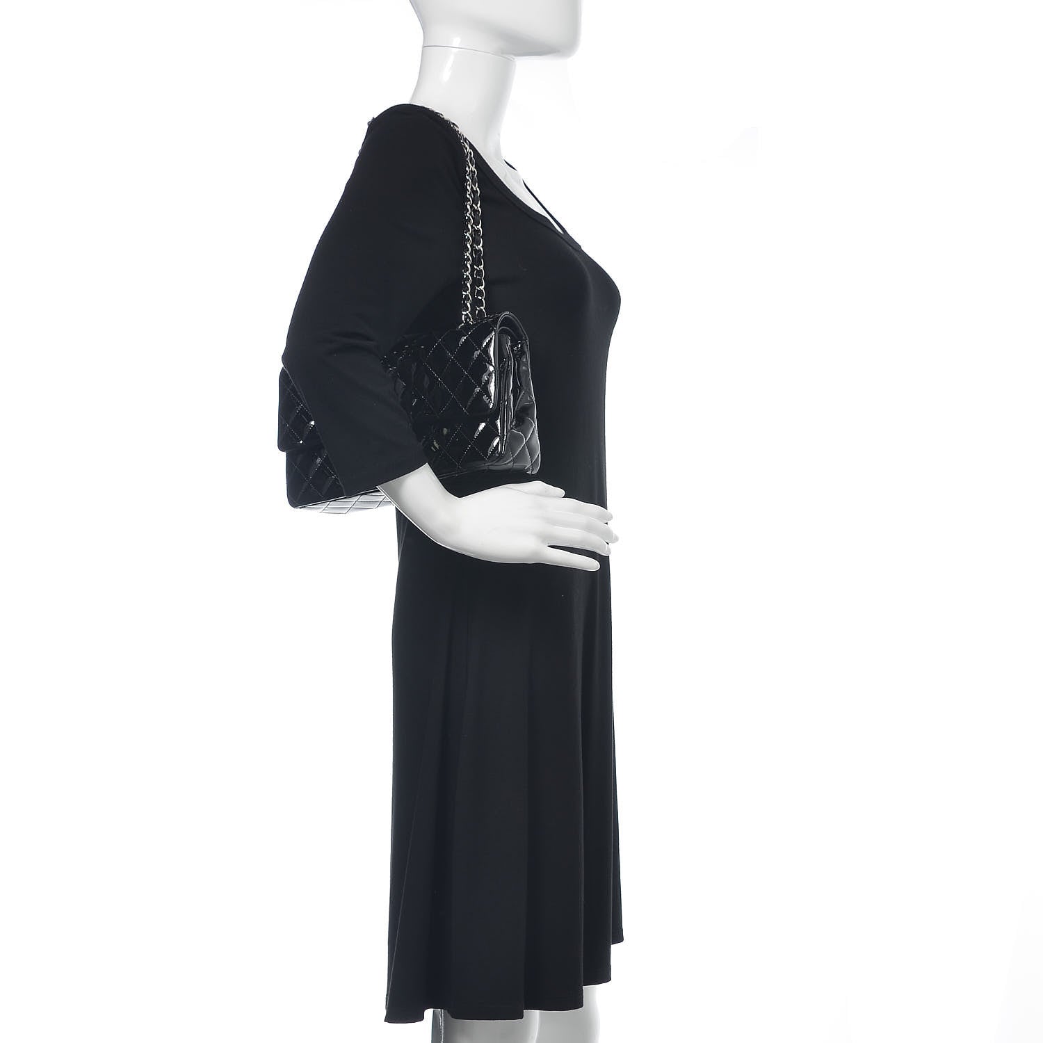 Chanel Patent Quilted Medium Double Flap Black 2 of 11