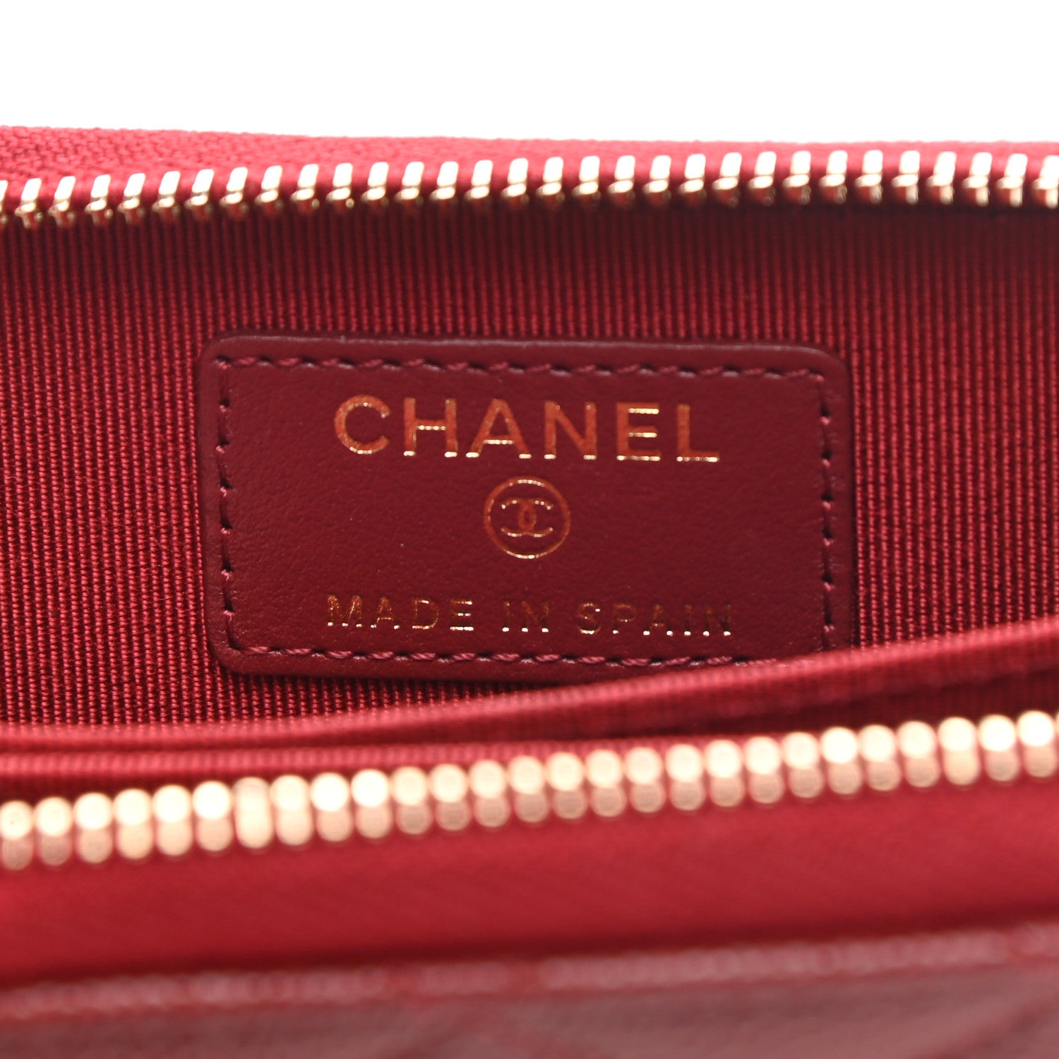 Chanel Caviar Quilted Zip Around Coin Purse Burgundy 6 of 8