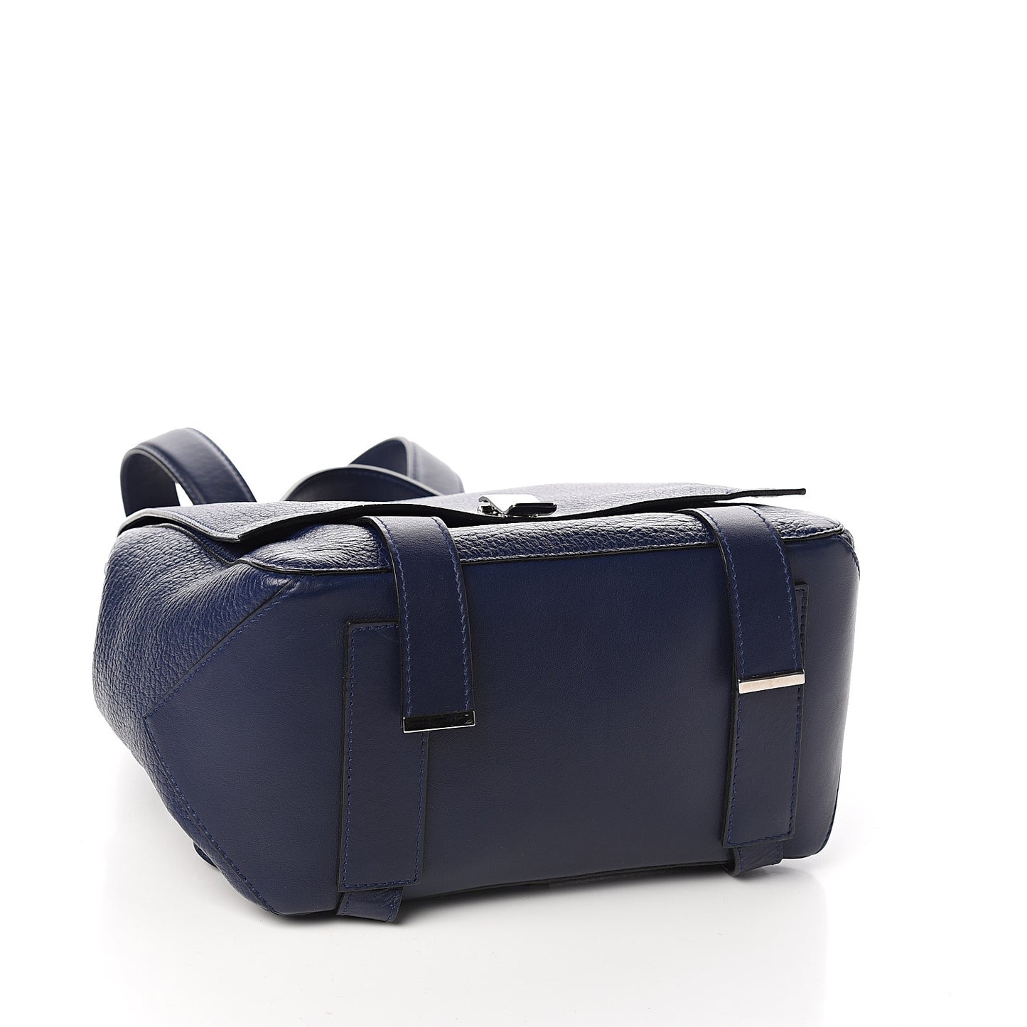 Pebbled Calfskin PS Courier Backpack New Navy