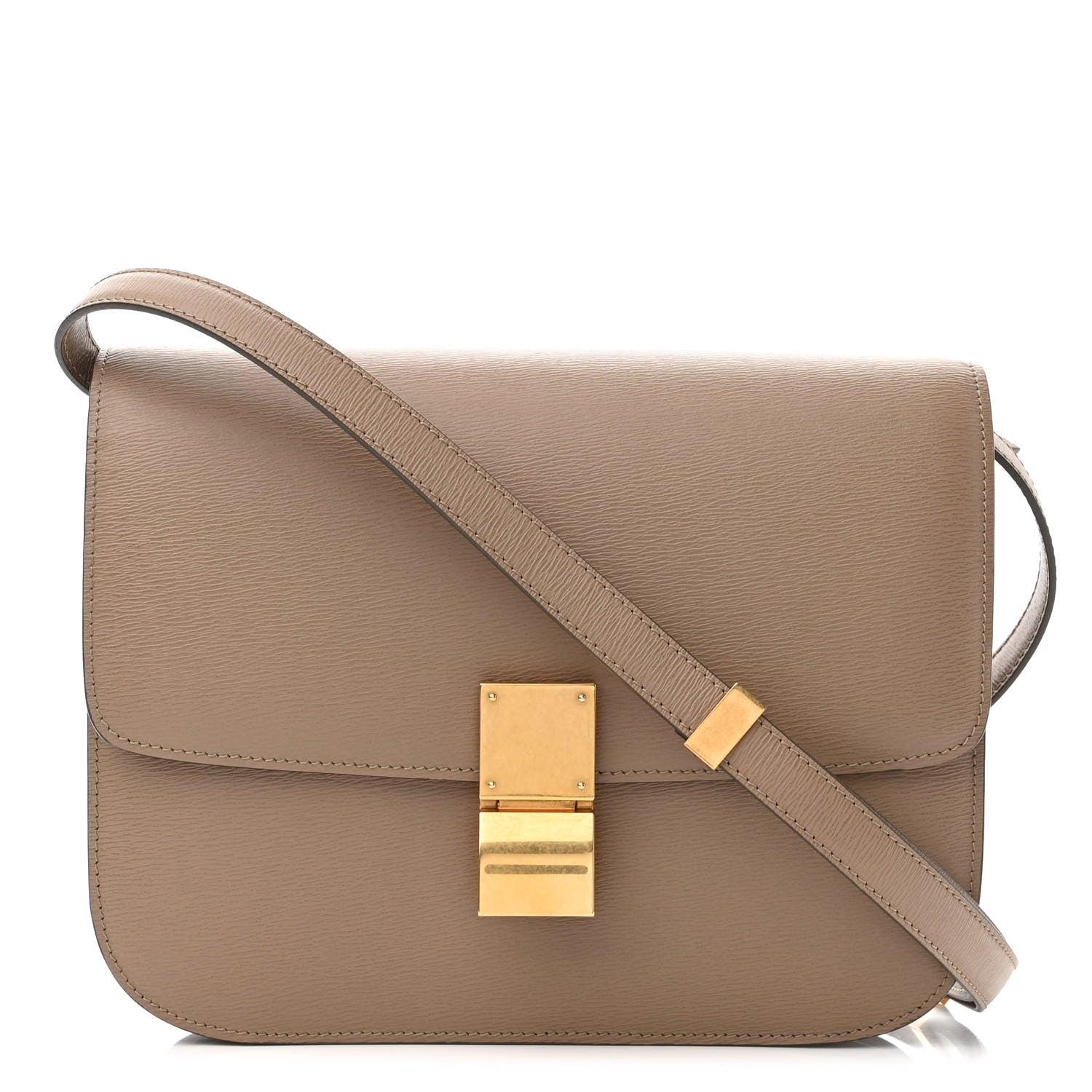 Celine Liege Calfskin Medium Classic Box Flap Bag Taupe 1 of 9