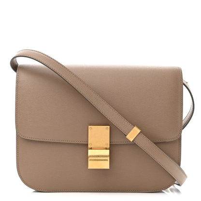 Celine Liege Calfskin Medium Classic Box Flap Bag Taupe 1 of 9
