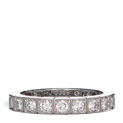 Cartier 18K White Gold Diamond 3mm Lanieres Ring 49 4.75 1 of 6