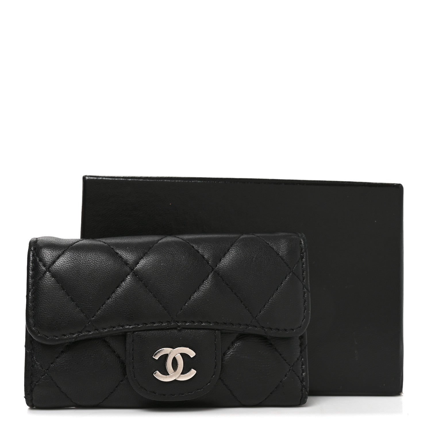 Chanel Lambskin Quilted 6 Key Holder Black 9 of 9