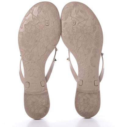Valentino Garavani PVC Jelly Rockstud Bow Thong Sandals 41 Poudre 5 of 11
