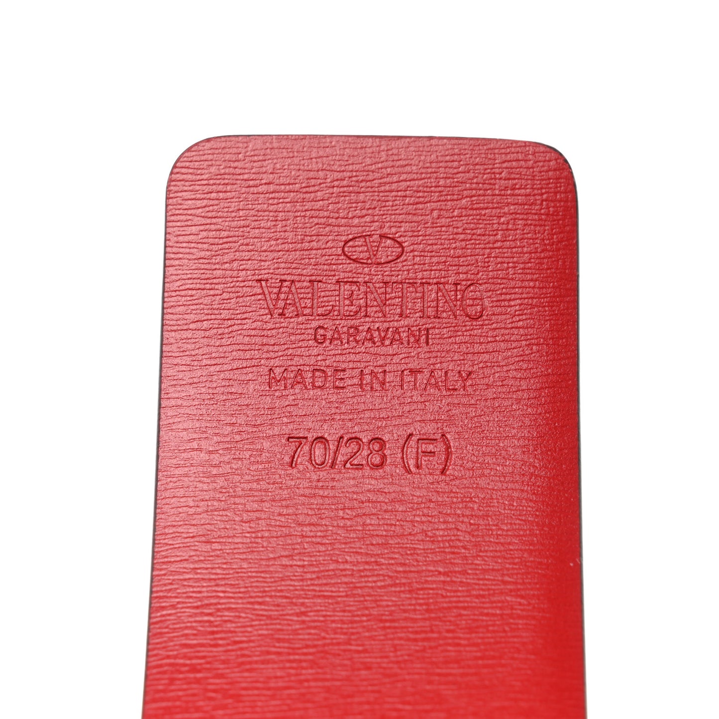 Glossy Calfskin One Stud Reversible Belt 70 28 Black Pure Red