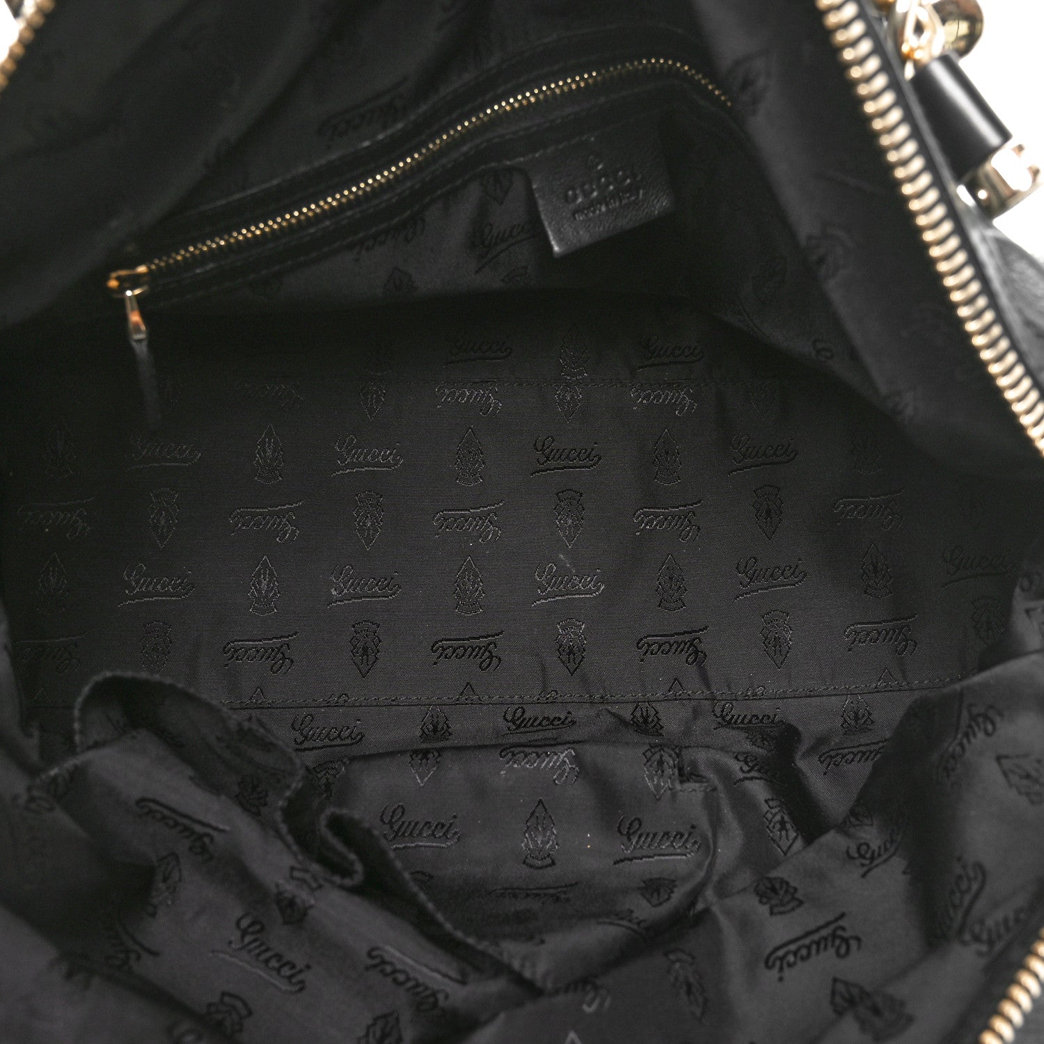 Gucci Calfskin Pop Bamboo Top Handle Tote Black 5 of 10
