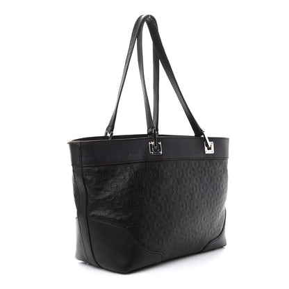 Gucci Calfskin Horsebit Embossed Tote Dark Brown 2 of 14