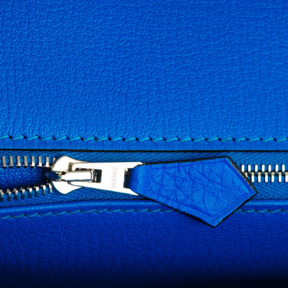 Hermes Taurillon Clemence Birkin 35 Bleu Hydra 11 of 27