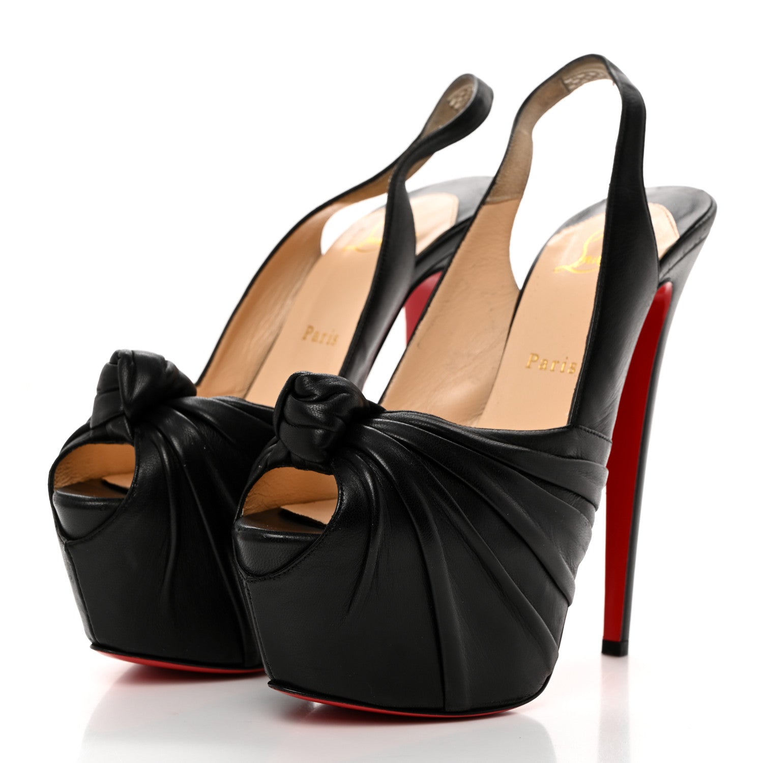 Christian Louboutin Calfskin Miss Benin 160 Pumps 40.5 Black 3 of 8