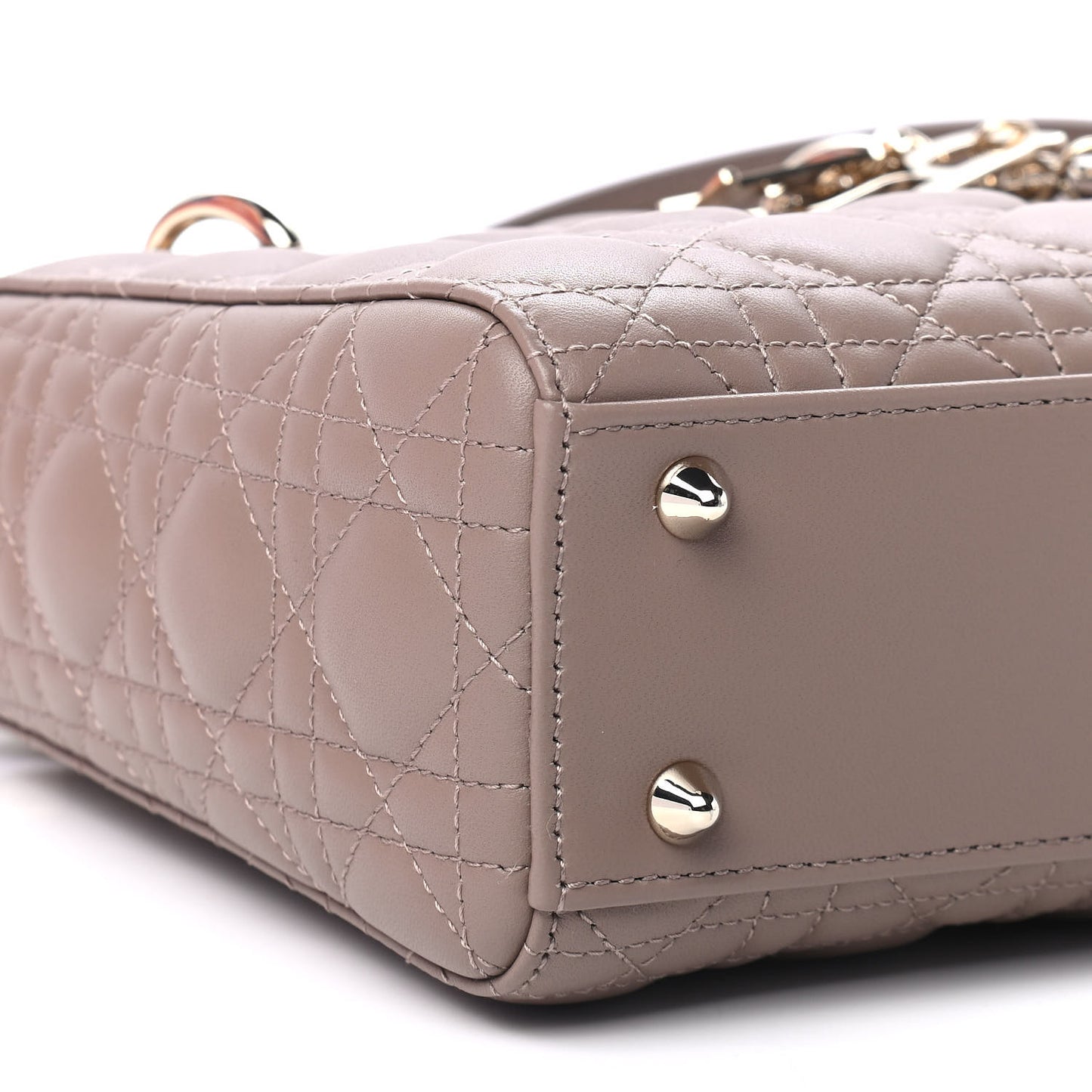 Lambskin Cannage Small My ABCDior Lady Dior Taupe