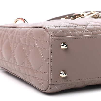 Christian Dior Lambskin Cannage Small My ABCDior Lady Dior Taupe 8 of 9