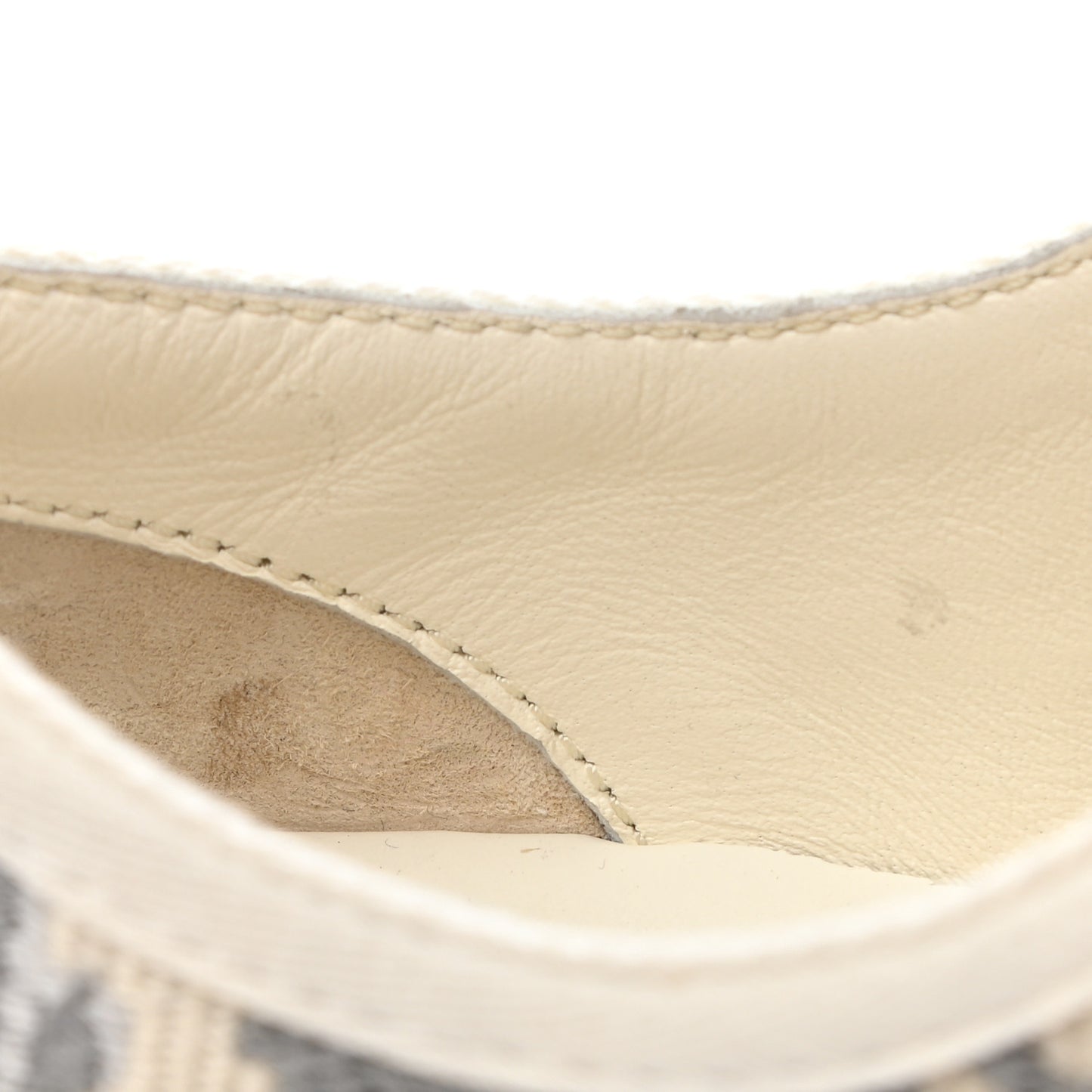 Canvas Oblique Walk'N'Dior Low Top Sneakers 35.5 Grey Stone