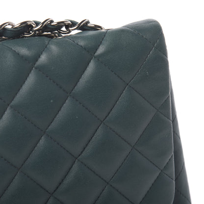 Chanel Lambskin Quilted Jumbo Single Flap Turquoise 10 of 14