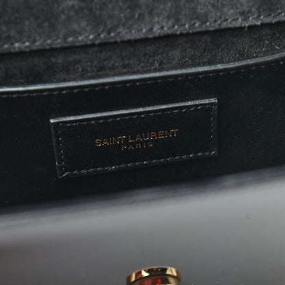Saint Laurent Patent Small Classic Monogram Kate Tassel Satchel Black 6 of 8