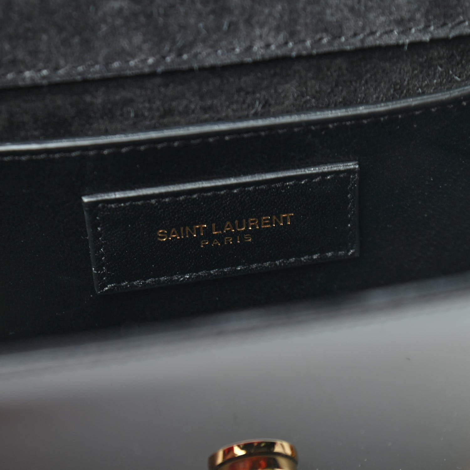 Saint Laurent Patent Small Classic Monogram Kate Tassel Satchel Black 6 of 8
