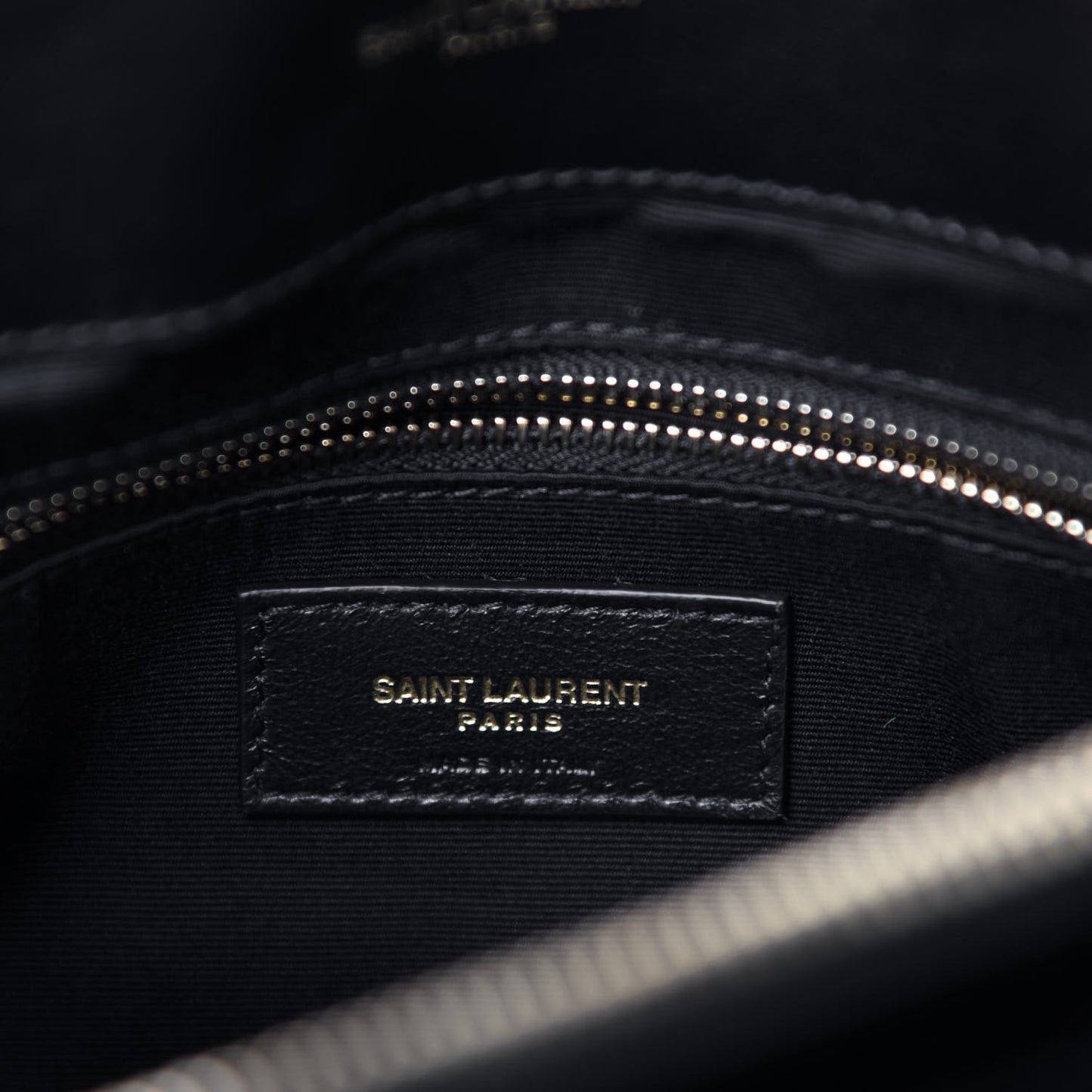 Calfskin Y Quilted Monogram Medium Loulou Chain Satchel Black