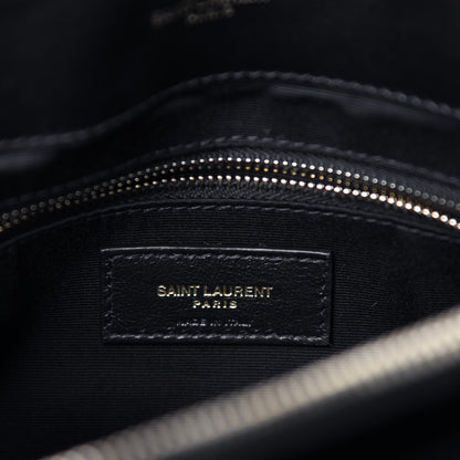 Saint Laurent Calfskin Y Quilted Monogram Medium Loulou Chain Satchel Black 12 of 15