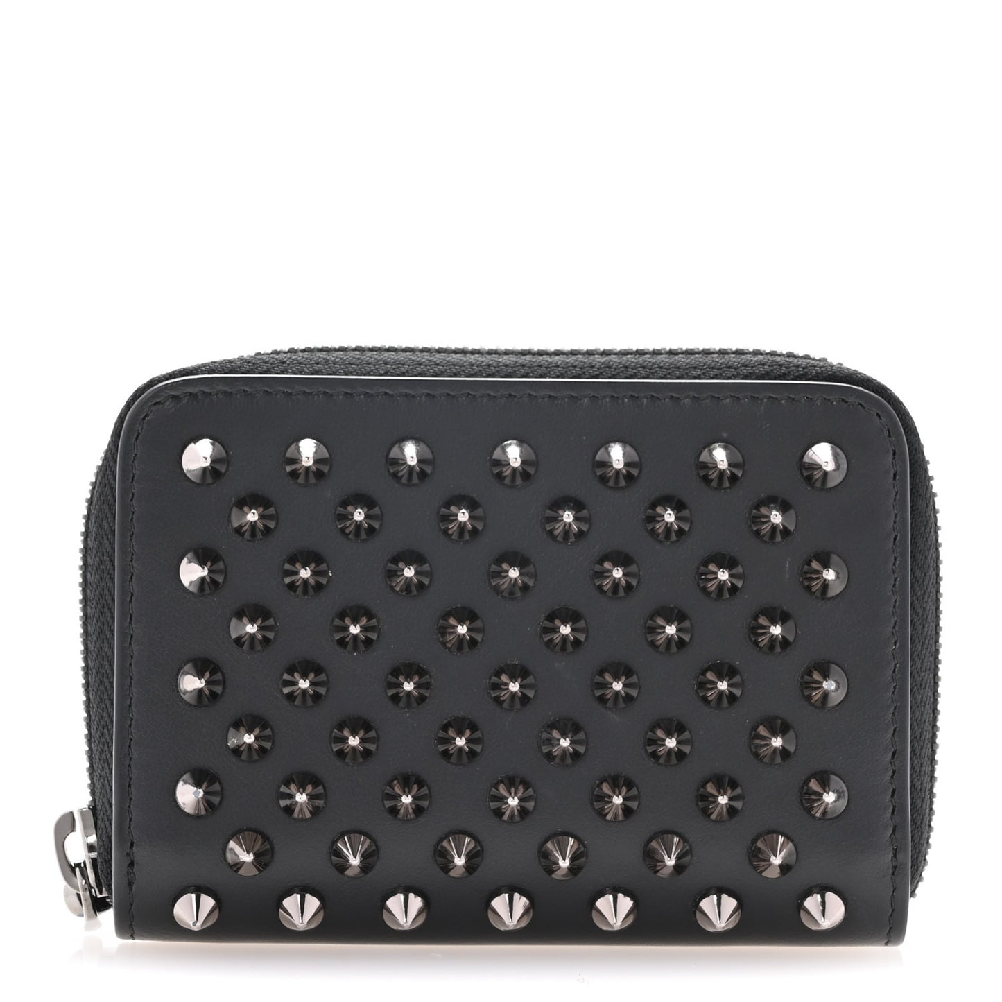 Calfskin Spiked Panettone Coin Purse Black