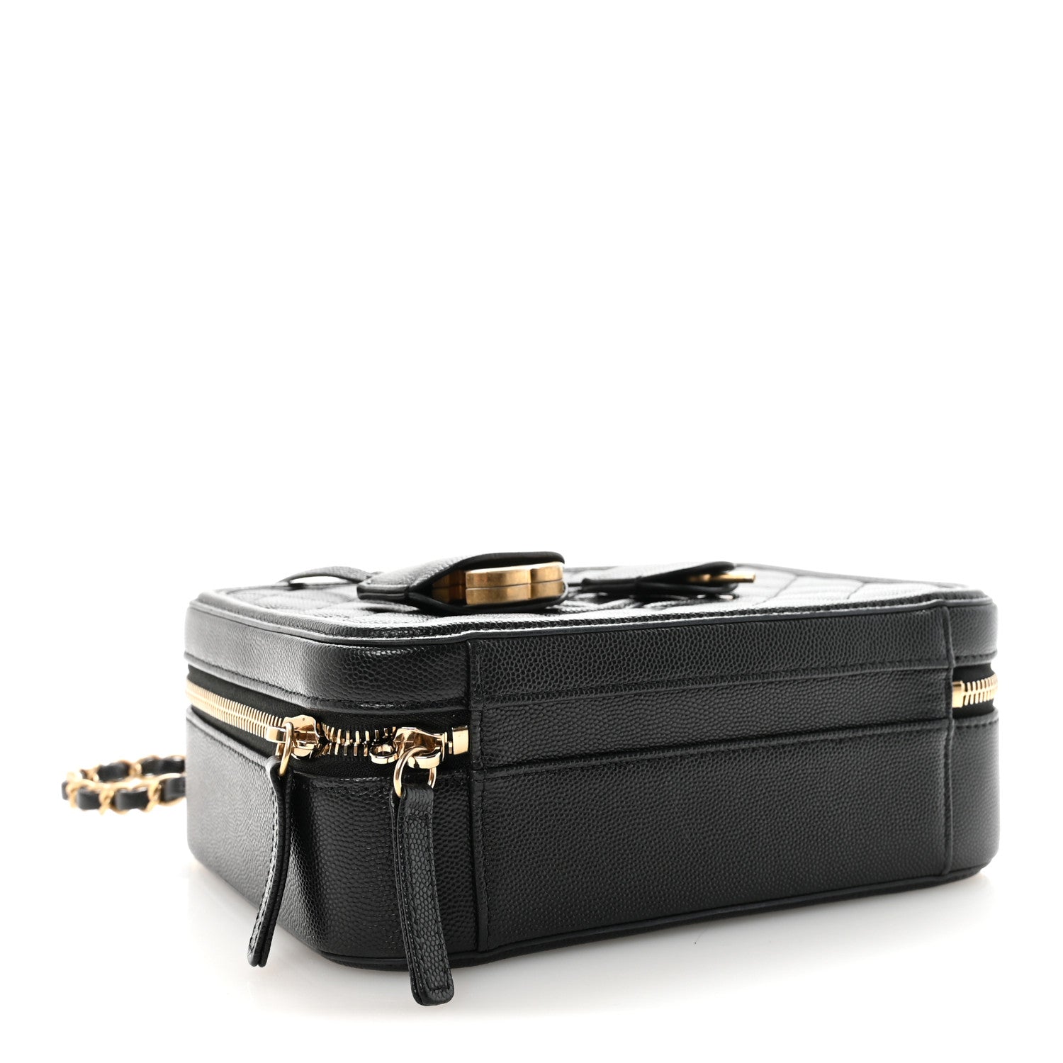 Chanel Caviar Quilted Medium CC Filigree Vanity Case Black 4 of 11