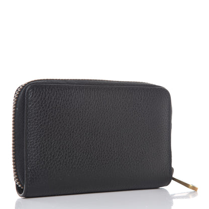 Gucci Calfskin Logo Zip Around Card Case Black 3 of 6