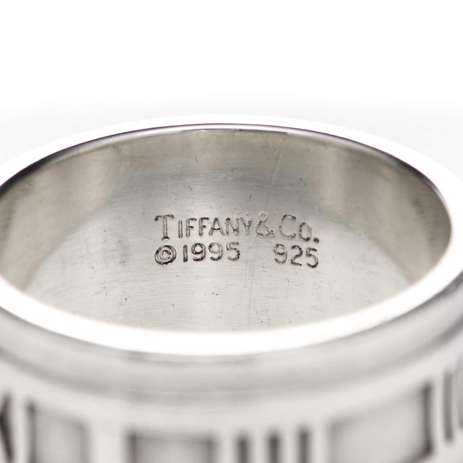 Tiffany Sterling Silver Atlas 12mm Band Ring 65 11 4 of 5