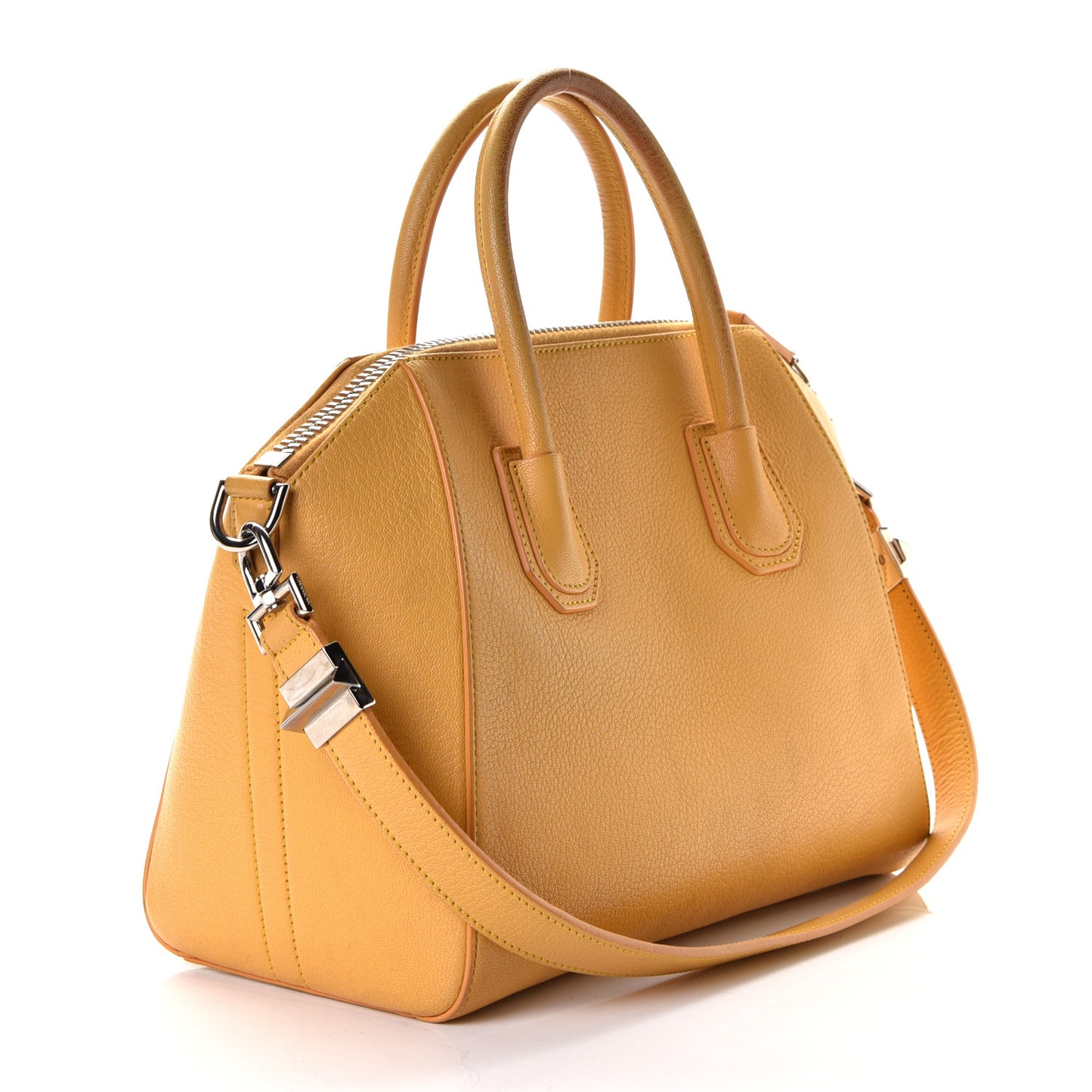 Sugar Goatskin Mini Antigona Dark Yellow