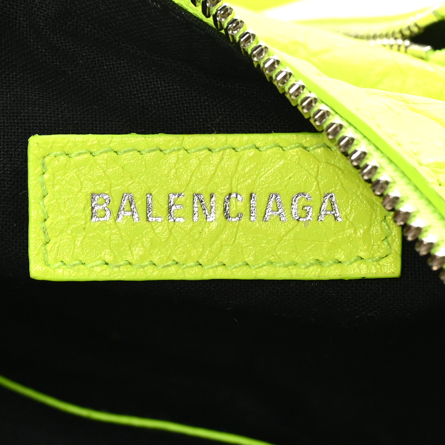 Balenciaga Agneau Arena Le Cagole Shoulder Bag XS Fluo Yellow 6 of 10