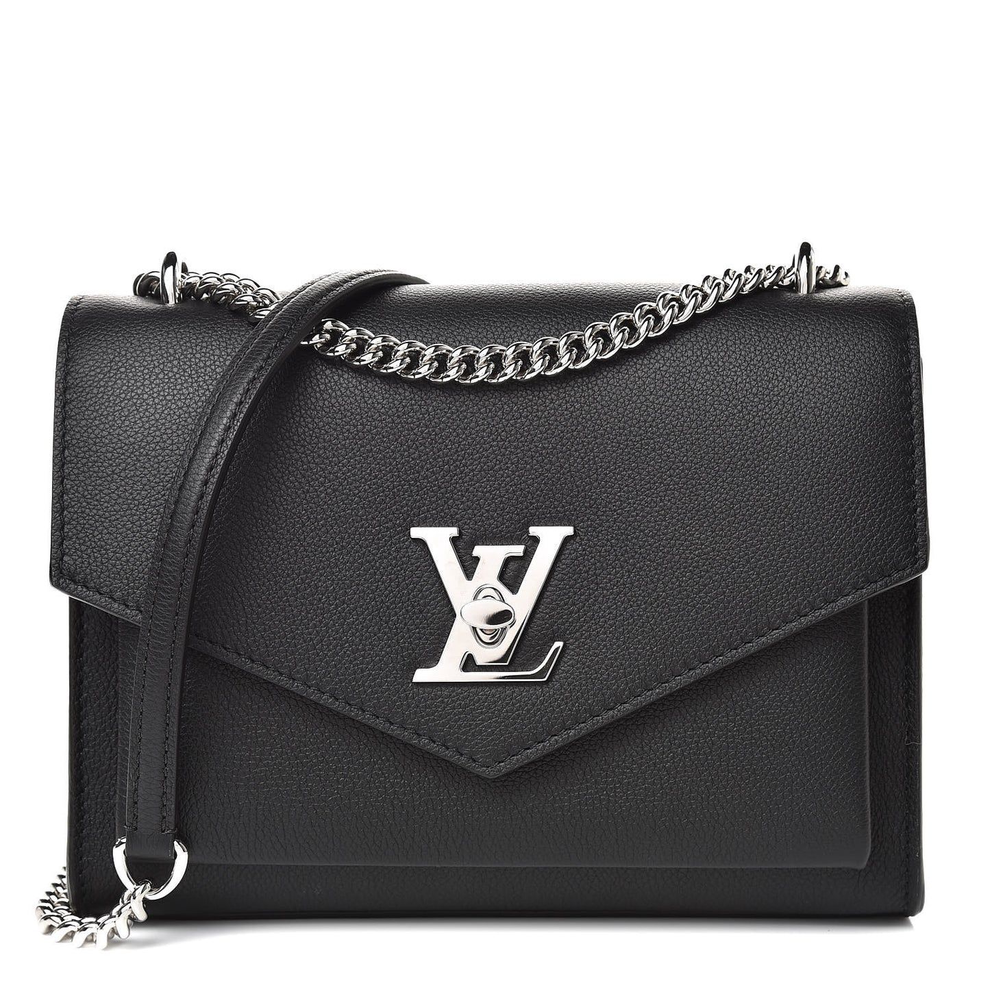 Soft Calfskin My Lockme Chain Bag BB Black
