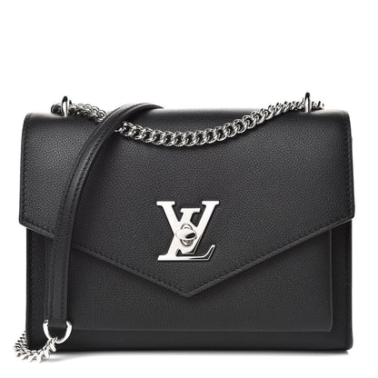 Louis Vuitton Soft Calfskin My Lockme Chain Bag BB Black 2 of 10