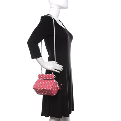 Valentino Garavani Lambskin Free Rockstud Spike Camera Bag Shadow Pink 2 of 10