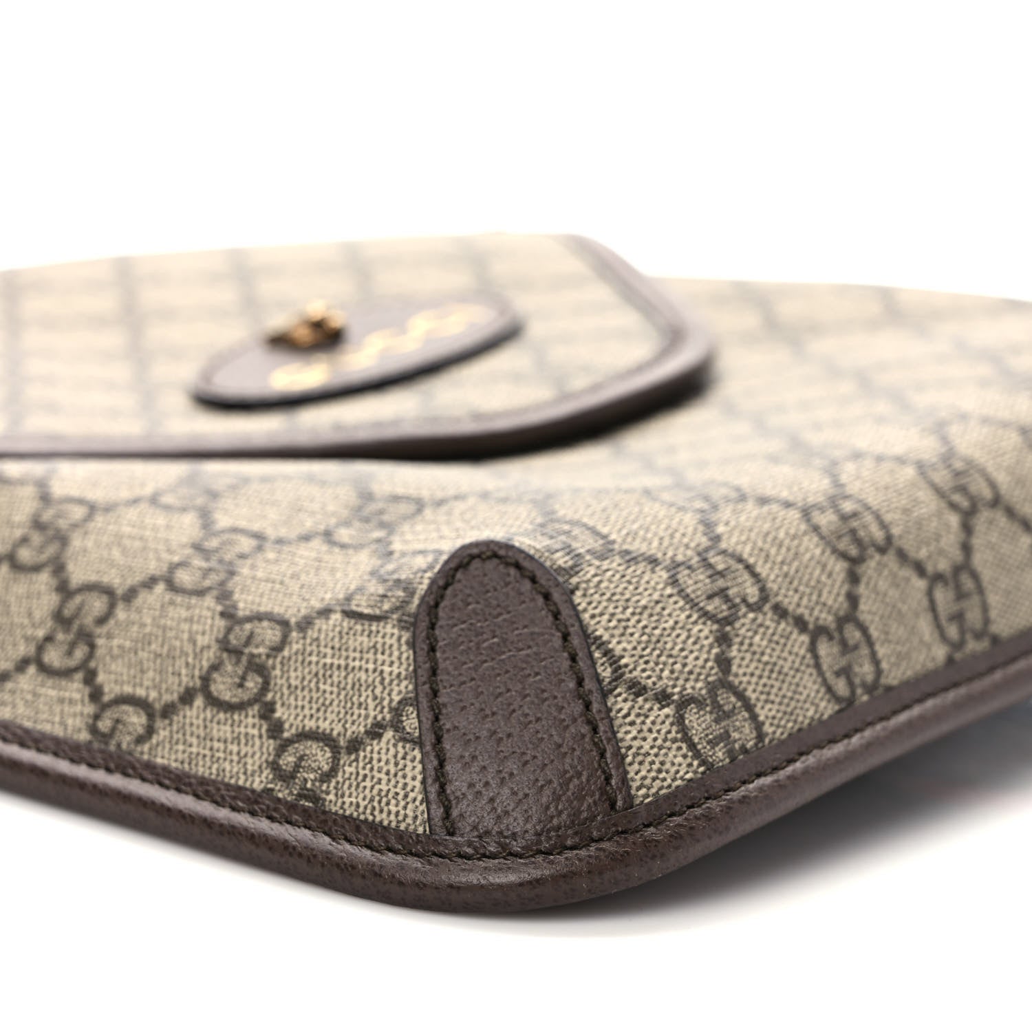 Gucci GG Supreme Monogram Web Medium Neo Vintage Flap Messenger Bag Beige New Acero 7 of 8