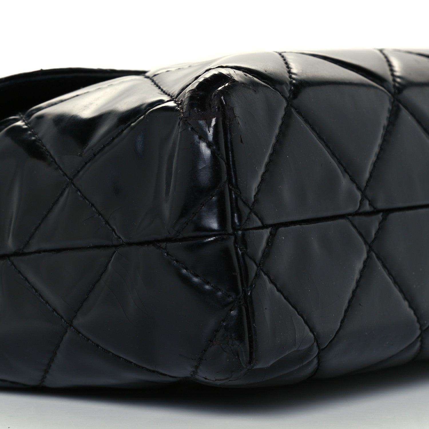 Chanel Patent Quilted Jumbo Flap Black 10 of 12