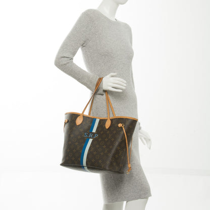 Louis Vuitton Monogram My LV Heritage Neverfull MM Blue de France Gris 2 of 7