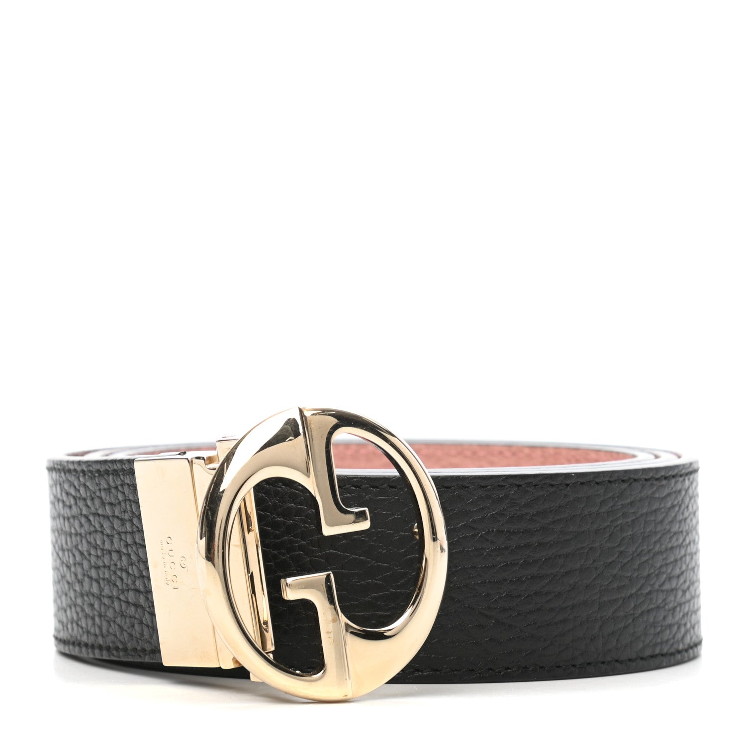Gucci Calfskin 1973 Reversible Belt 100 40 Black Pink 1 of 5