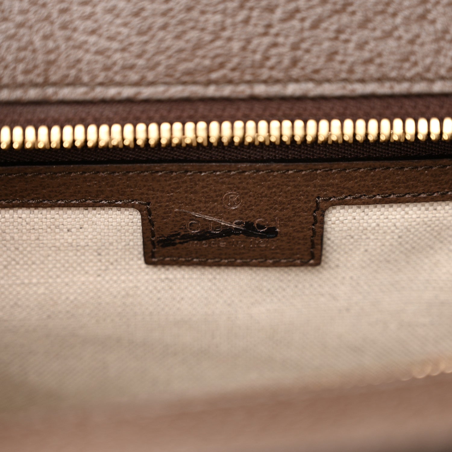 Gucci Monogram Jumbo GG Textured Dollar Calfskin Web Small Ophidia Slip Handle Tote Beige Ebony New Acero 6 of 11