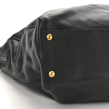 Prada Vitello Daino Tote Black 7 of 9
