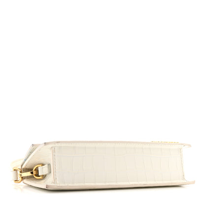 Jacquemus Calfskin Crocodile Embossed Le Chiquito Long White 4 of 13