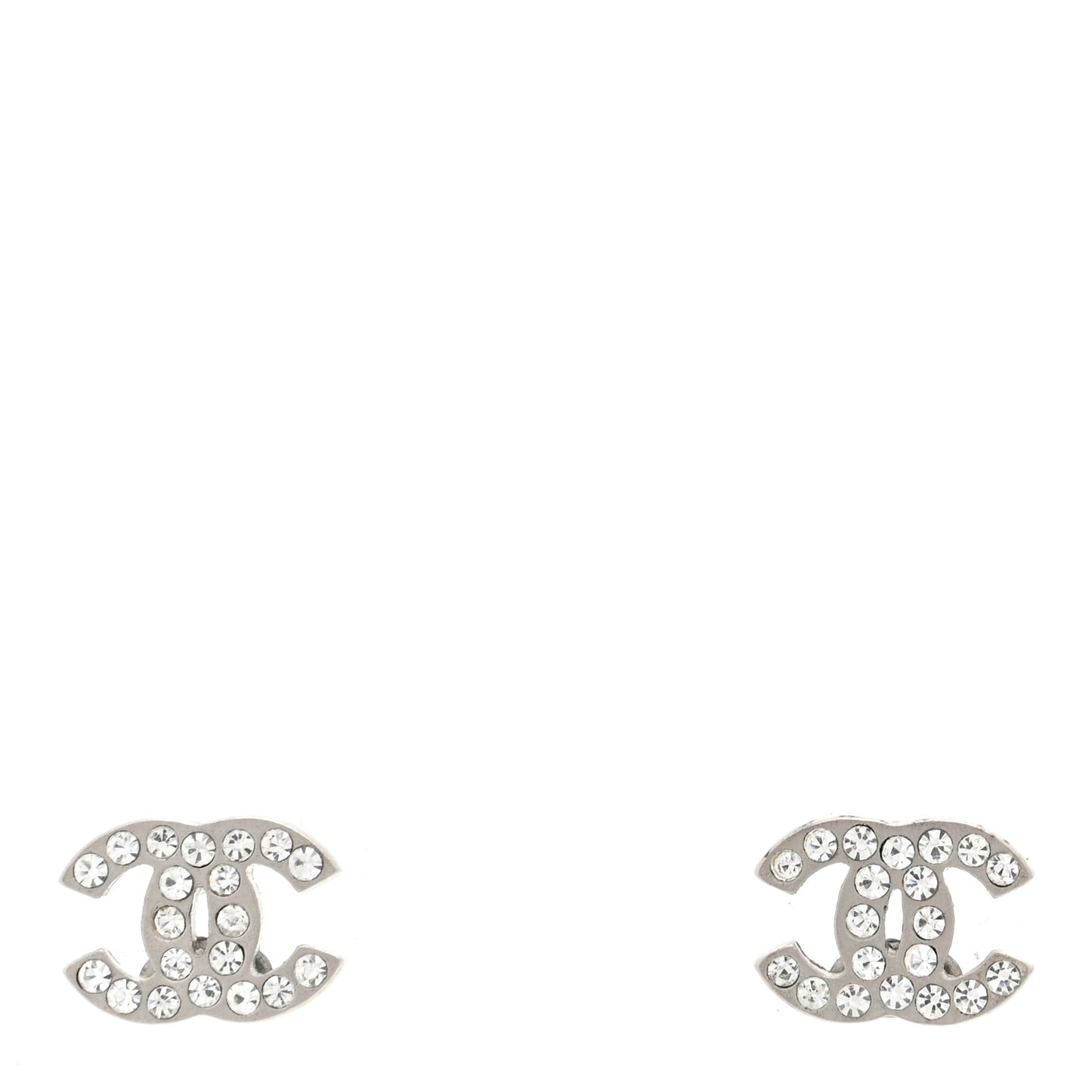 Crystal Mini Timeless CC Earrings Silver