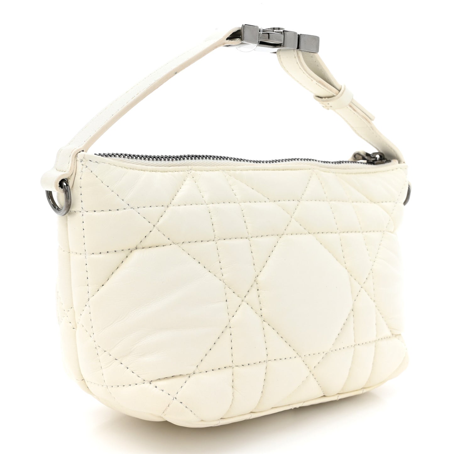 Calfskin Macrocannage Small Diortravel Nomad Pouch Latte Latte